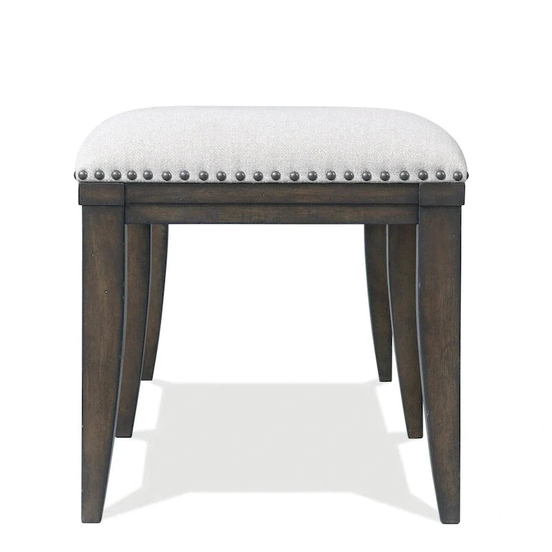 Gepolsterte Esszimmerbank, beige