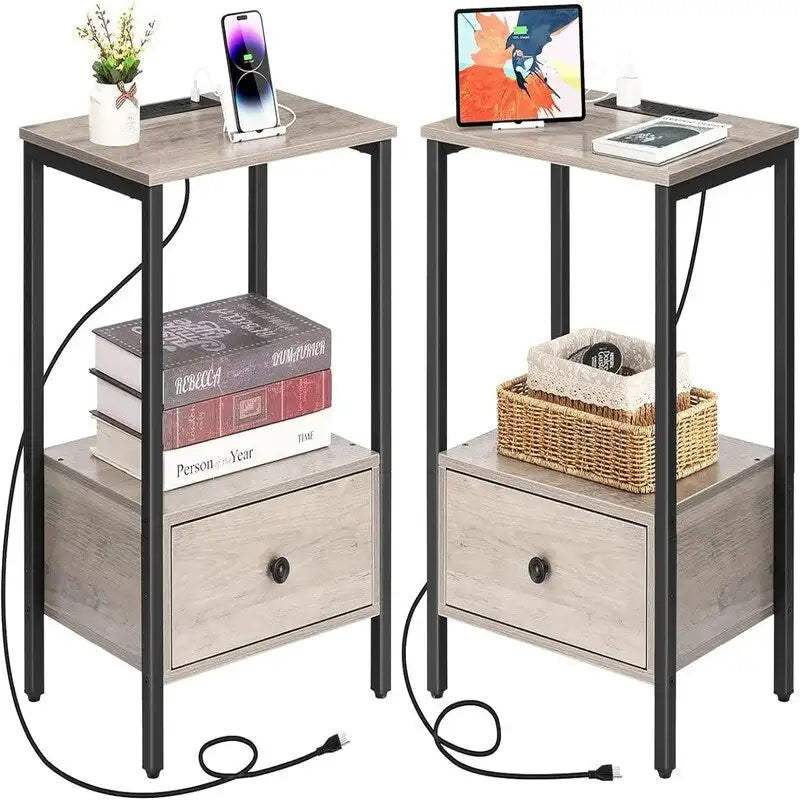 Beistelltisch mit Ladestation - 11.8D x 15.7W x 23.6H