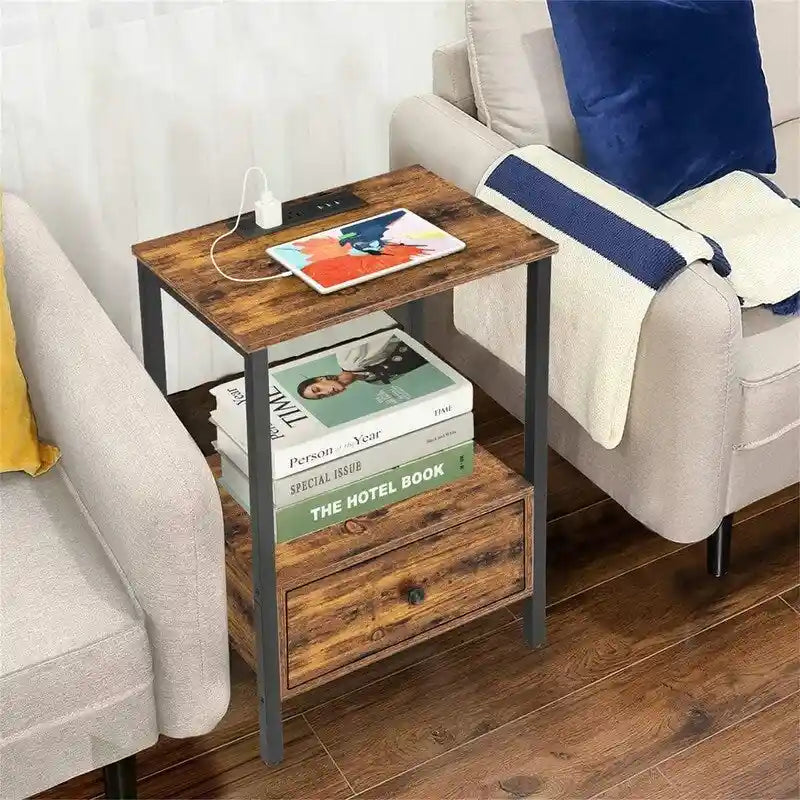 Beistelltisch mit Ladestation - 11.8D x 15.7W x 23.6H