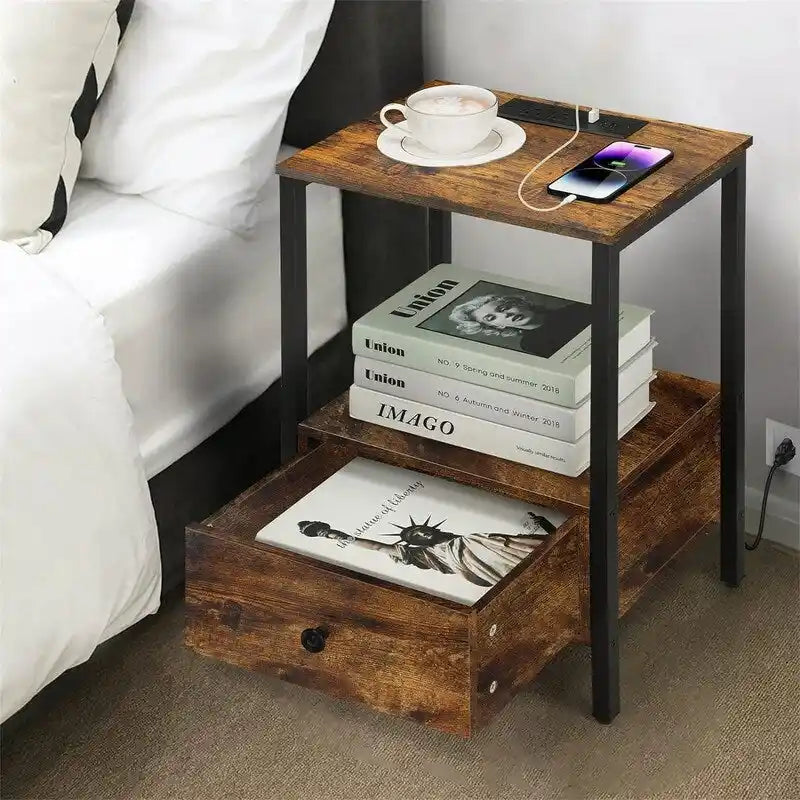 Table d’appoint avec station de recharge - P11.8 x L15.7 x H23.6