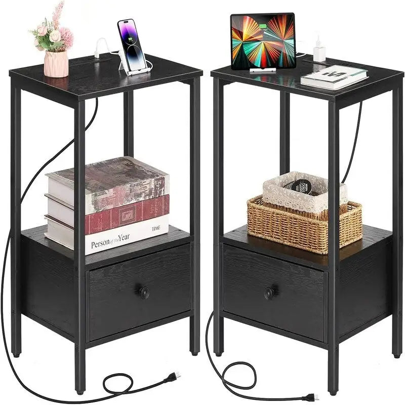 Beistelltisch mit Ladestation - 11.8D x 15.7W x 23.6H
