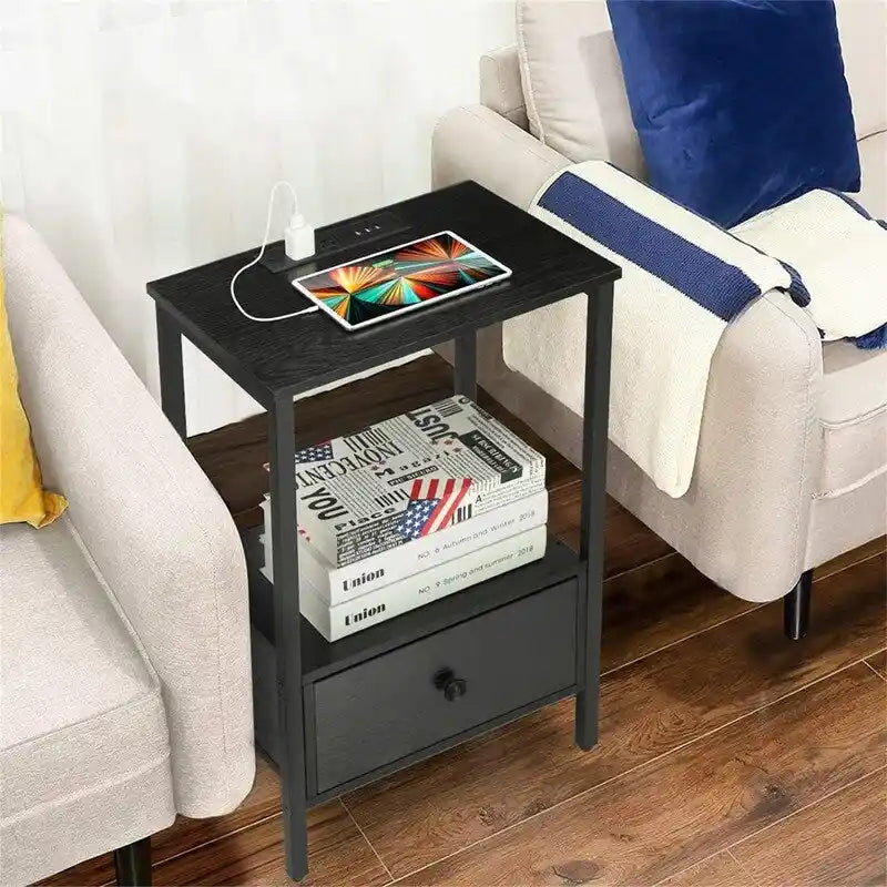 Beistelltisch mit Ladestation - 11.8D x 15.7W x 23.6H