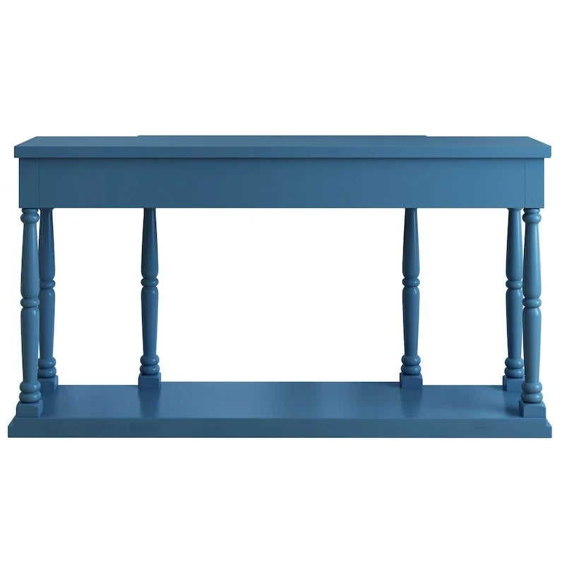 Table console rétro avec 4 tiroirs de rangement à façade avant et 1 tablette